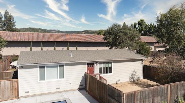 rear view of house with a patio area