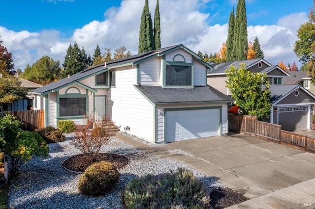 view of front of home featuring a garage