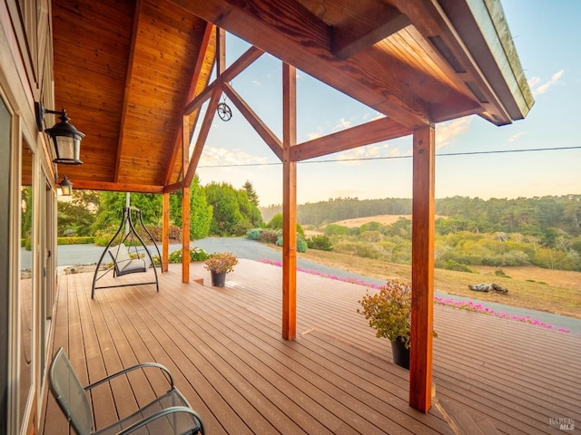 view of wooden deck