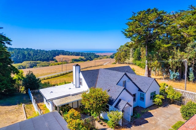 bird's eye view featuring a rural view