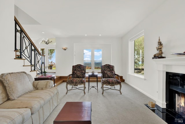 view of carpeted living room