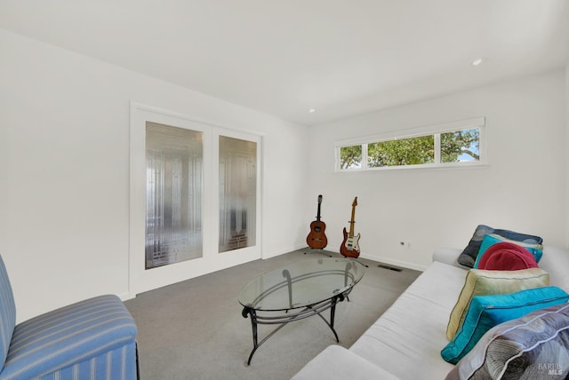 view of carpeted living room