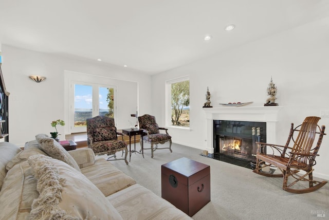 view of carpeted living room