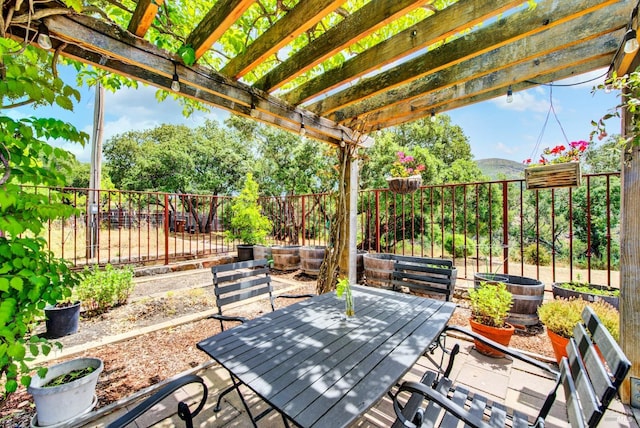 view of patio / terrace with a pergola