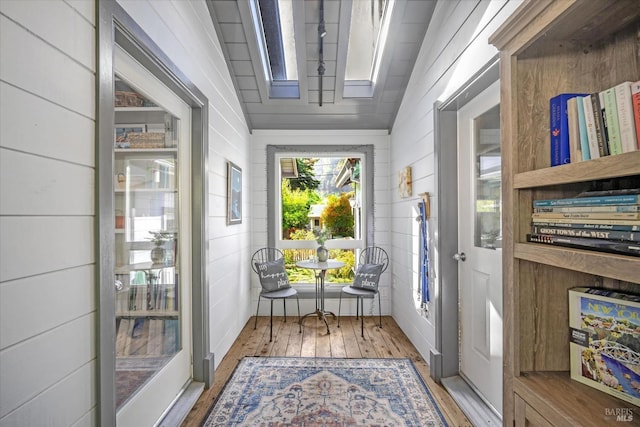 interior space with lofted ceiling