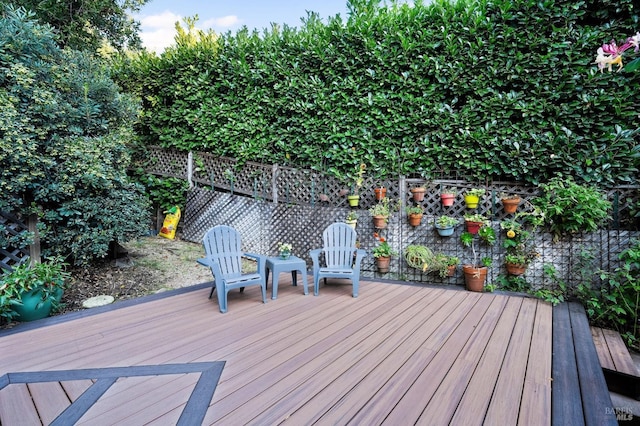 view of wooden terrace