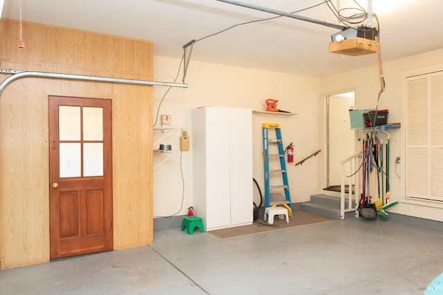 garage featuring a garage door opener