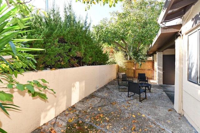 view of patio / terrace featuring fence private yard