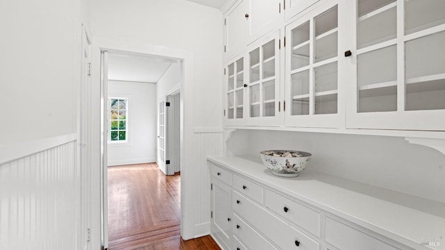 hall featuring hardwood / wood-style flooring