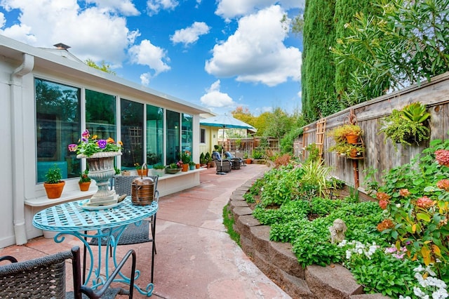 20 Meadowgreen Cir, Santa Rosa, CA 95409 - fenced backyard featuring a patio