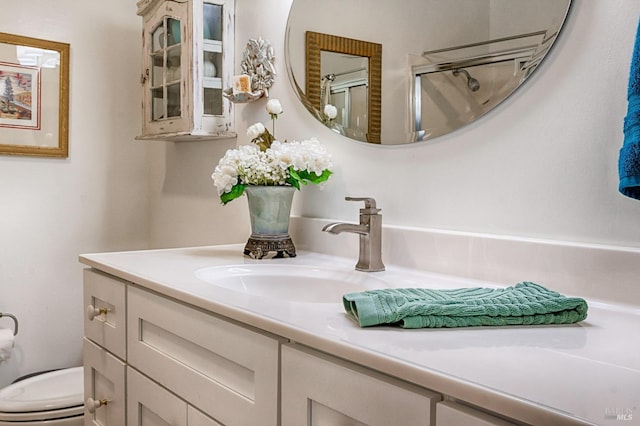 20 Meadowgreen Cir, Santa Rosa, CA 95409 - bathroom with vanity, toilet, and a shower with door