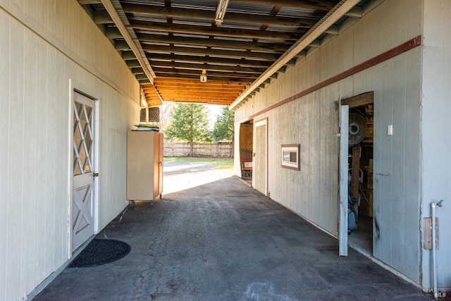 view of patio / terrace featuring an outdoor structure