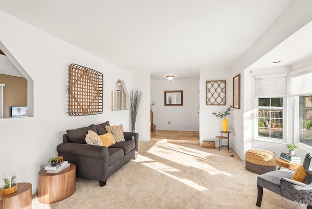 view of carpeted living room