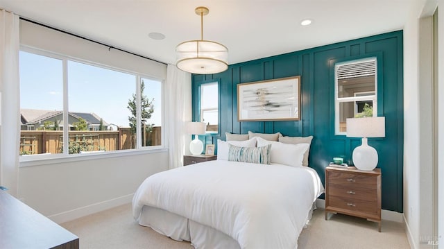 view of carpeted bedroom