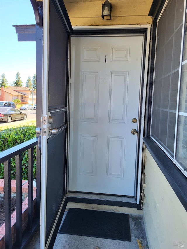 view of doorway to property