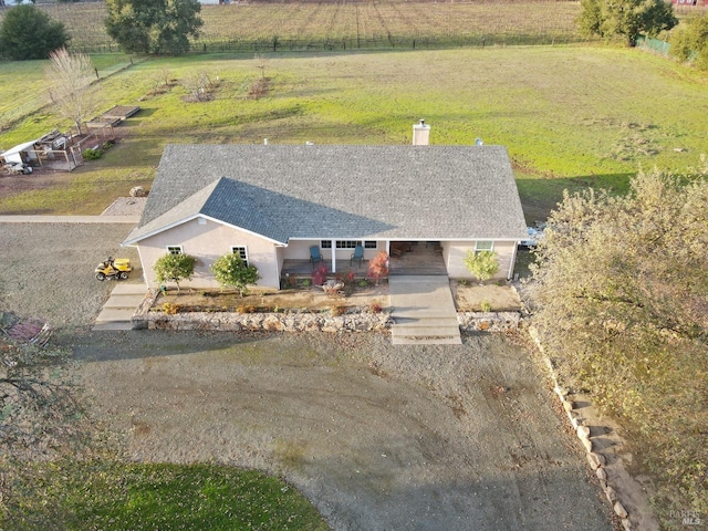 bird's eye view featuring a rural view