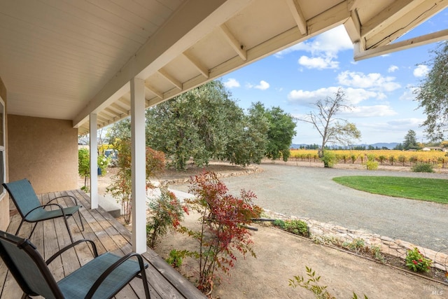 view of patio featuring a rural view