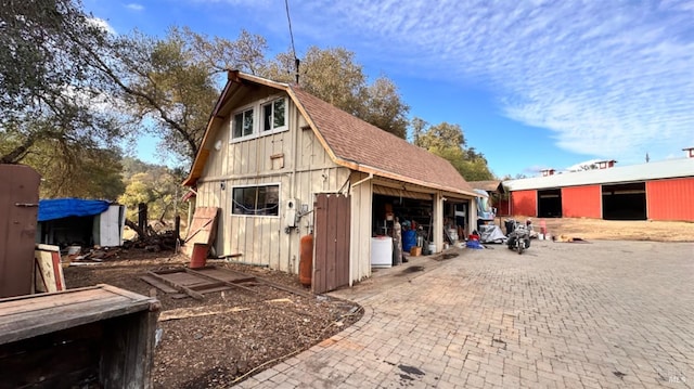 exterior space with an outdoor structure