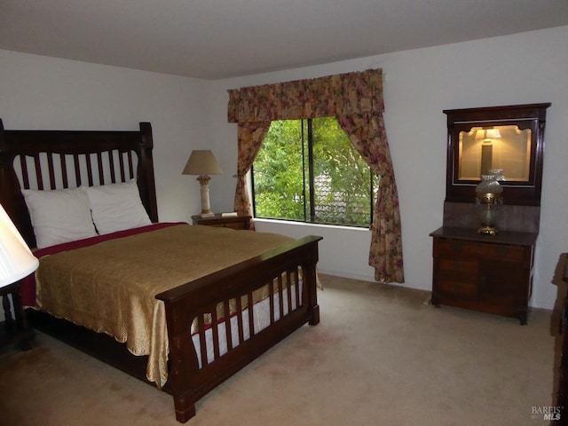 view of carpeted bedroom