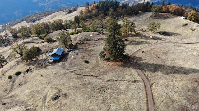 bird's eye view featuring a mountain view