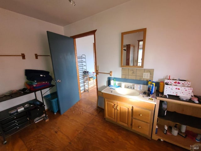 interior space with hardwood / wood-style flooring