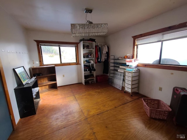 misc room featuring wood-type flooring