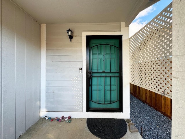 view of doorway to property