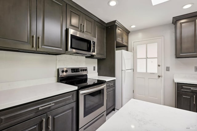 kitchen with appliances with stainless steel finishes