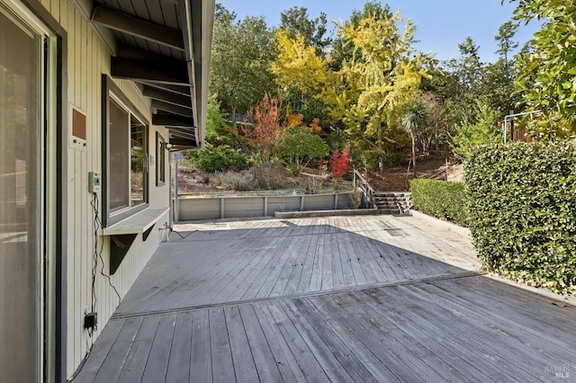 view of wooden terrace