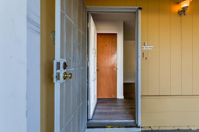 view of doorway to property