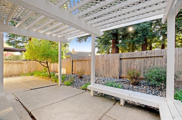 view of patio / terrace with a pergola