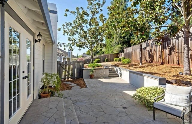 view of patio with french doors