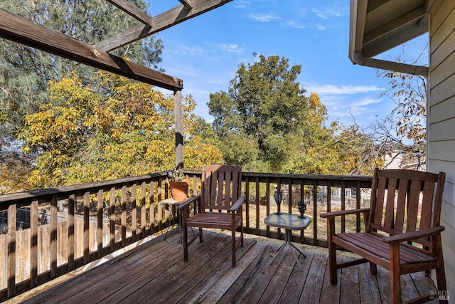 view of wooden deck