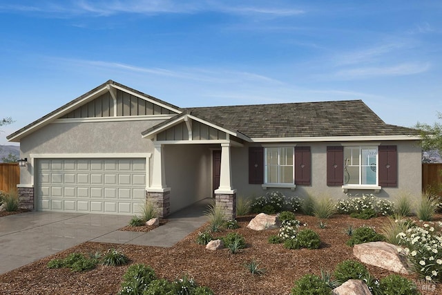 view of front facade featuring a garage