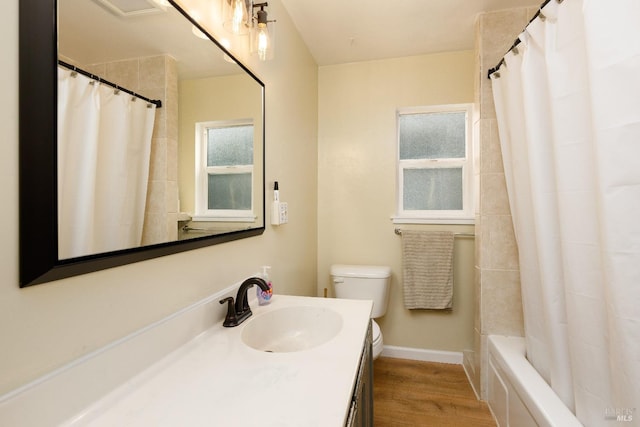 bathroom featuring hardwood / wood-style floors and vanity