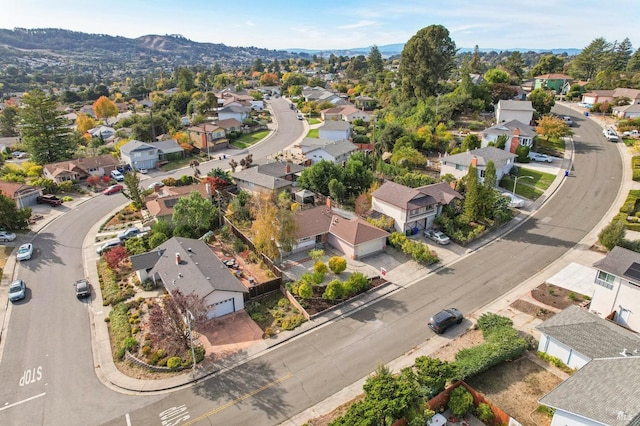 aerial view featuring a mountain view