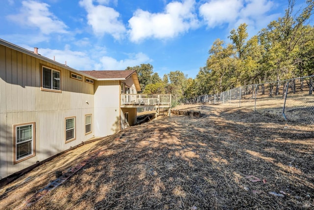 19316 N Shore Ct, Hidden Valley Lake, CA 95467 - view of yard with fence and a deck