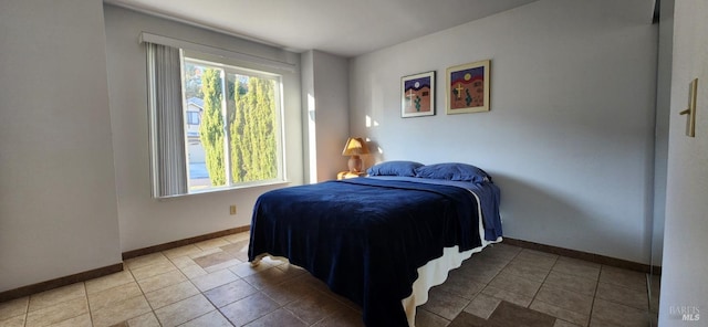 view of tiled bedroom