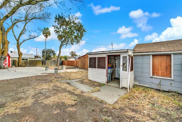 exterior space with a patio area