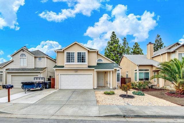 view of front of home featuring a garage