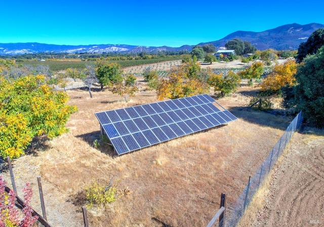 aerial view featuring a mountain view