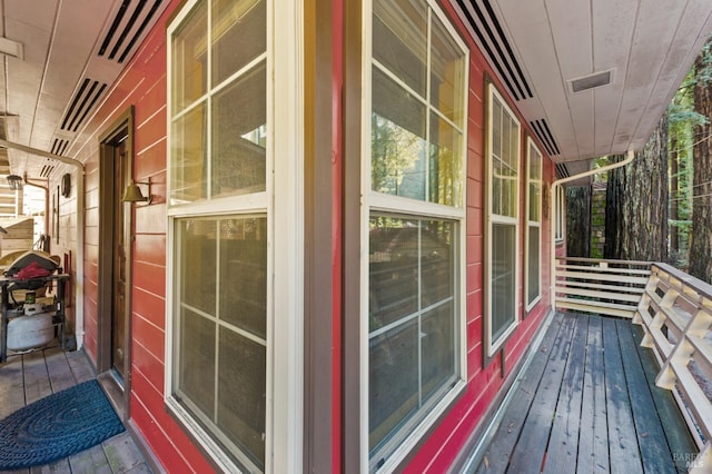 deck featuring visible vents