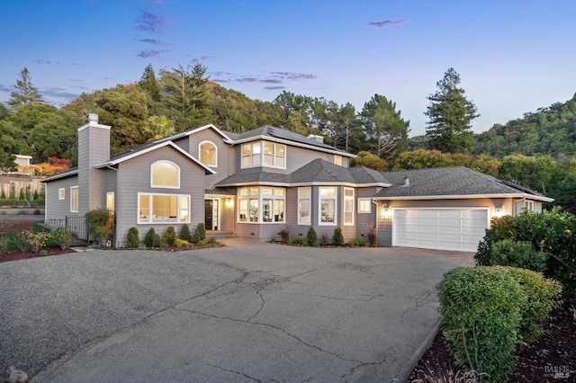 view of front of home featuring a garage