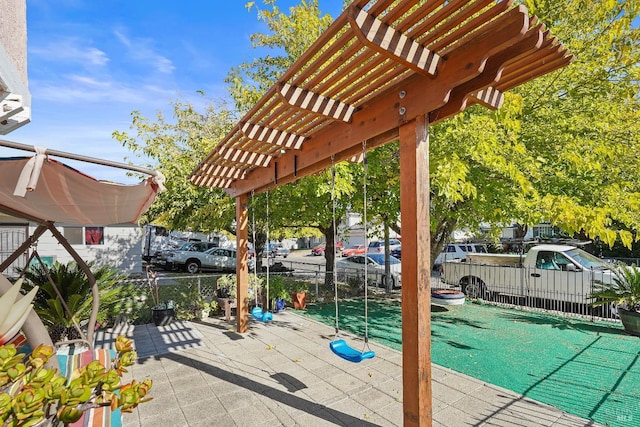 view of patio / terrace with a pergola