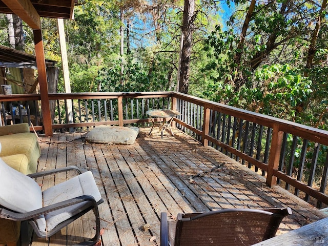 view of wooden deck