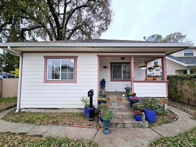 view of front facade with a porch