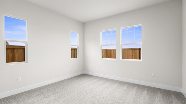 view of carpeted spare room