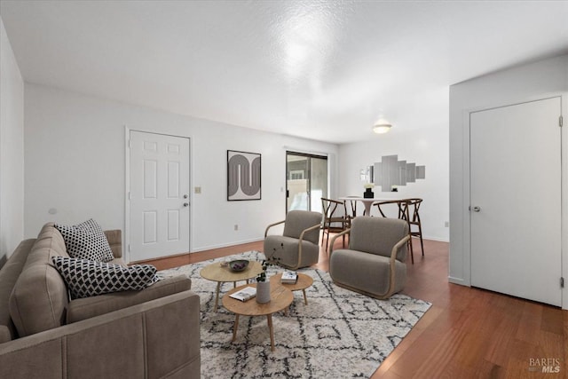 living room featuring hardwood / wood-style floors