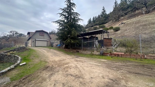 view of home's exterior with a garage