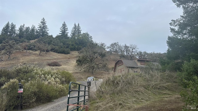 view of yard featuring a rural view